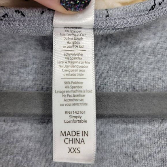 LulaRoe Bear Print T-Shirt Tunic Swing Top Gray Size XXS - Picture 4 of 10